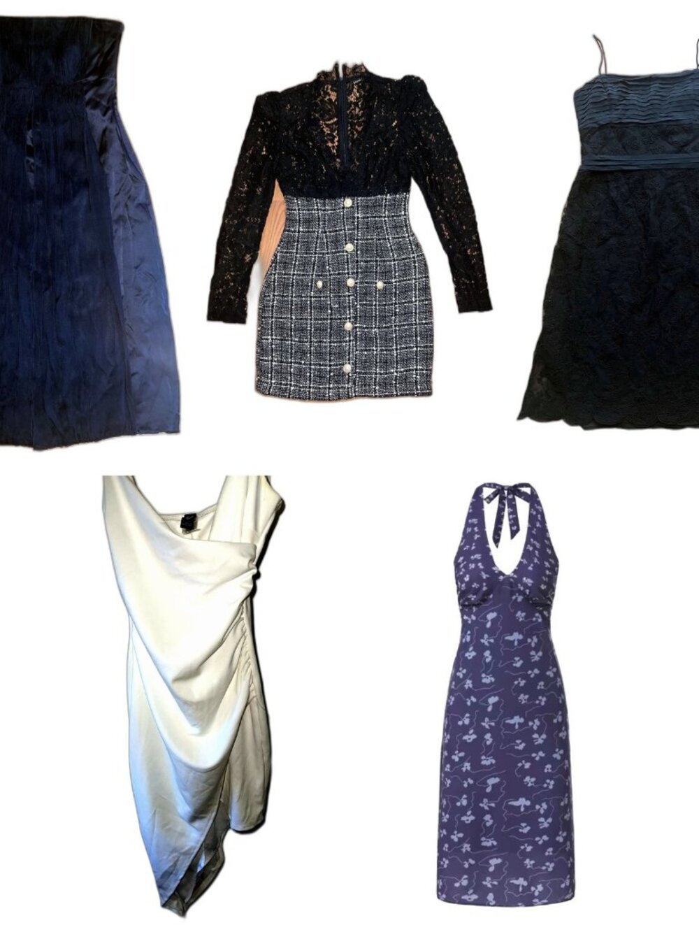 5-Pc Designer Cocktail Dress Bundle | Size S | Like New